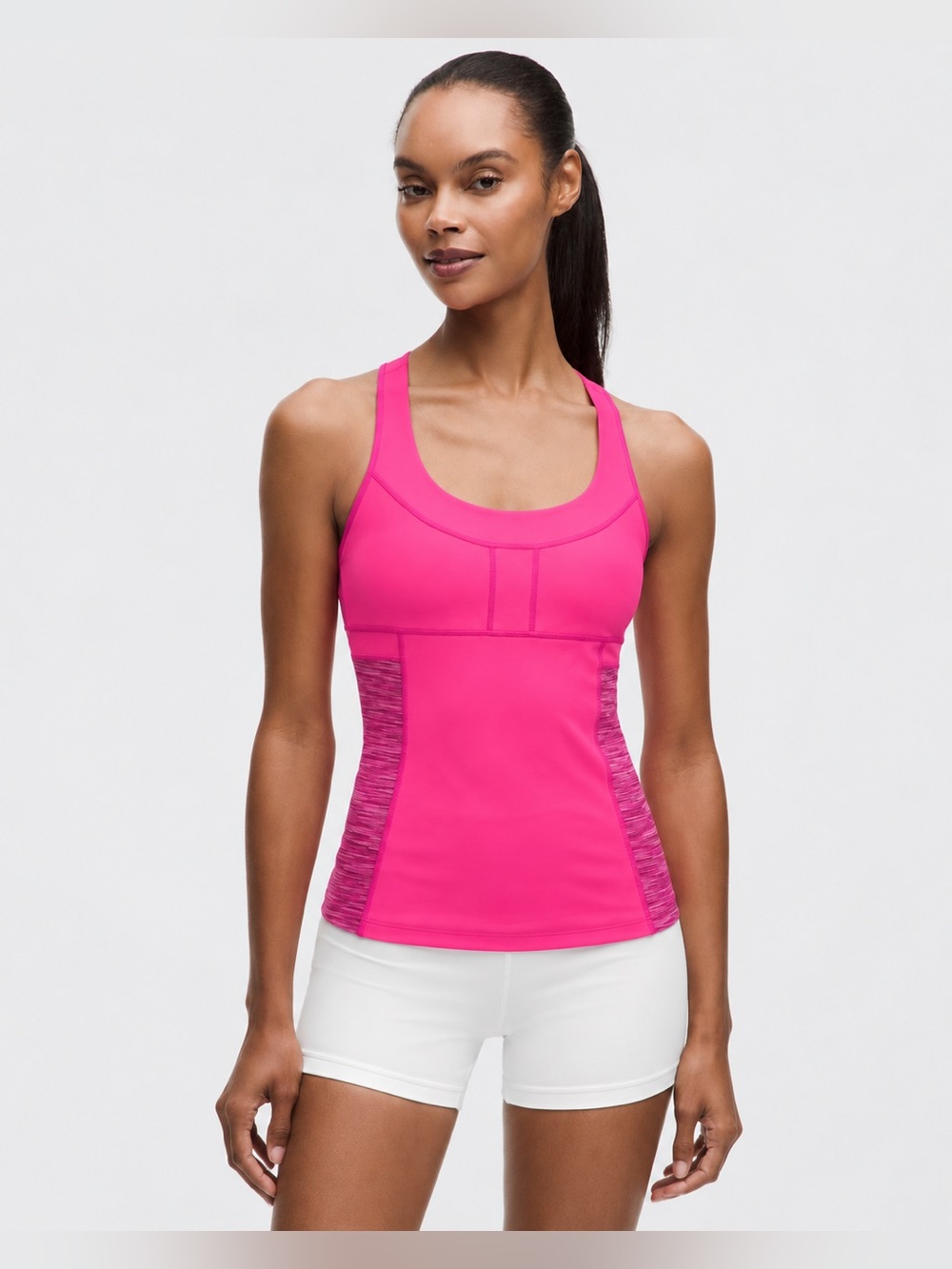 Athleta Space Dye PR Racerback Tank Pink *84